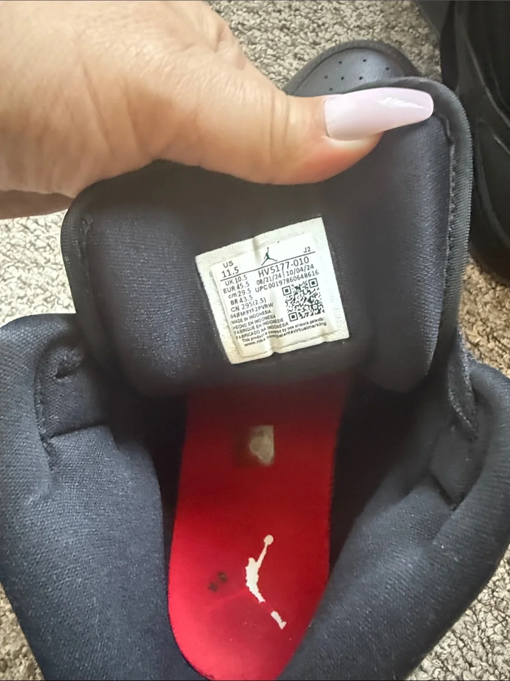 Nike Air Jordan Black/Grey/Red, High-Top Sneakers
